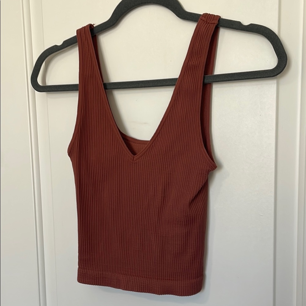 Nikibiki Red Fitted Crop Tank Top